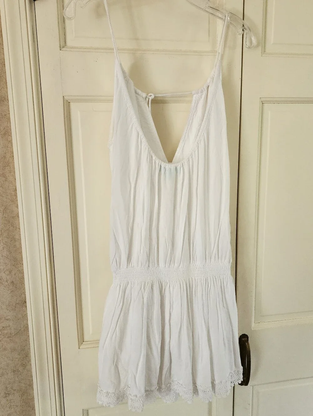 Melissa Odabash Ivory Lace-Trim Sleeveless Dress. - Picture 9 of 9
